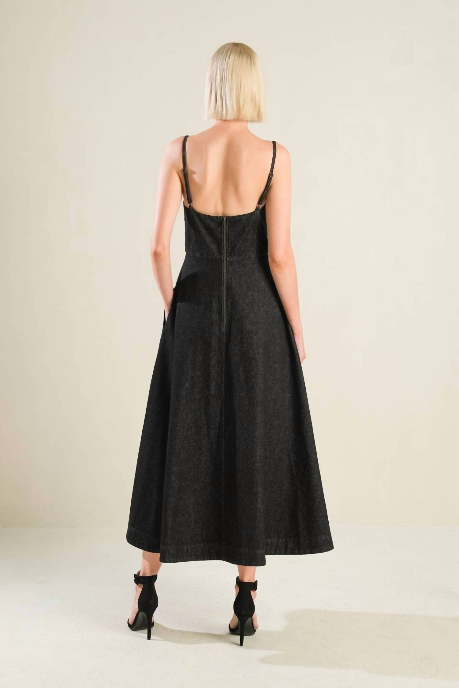 Flying Tomato - You Are My Sunshine Denim Midi Dress
