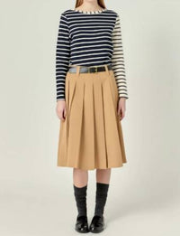 English Factory Stripe Long Sleeve Tee in navy multi - women's long sleeve top