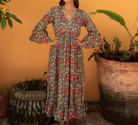The Fox And The Mermaid - Flair Sleeve Maxi Dress
