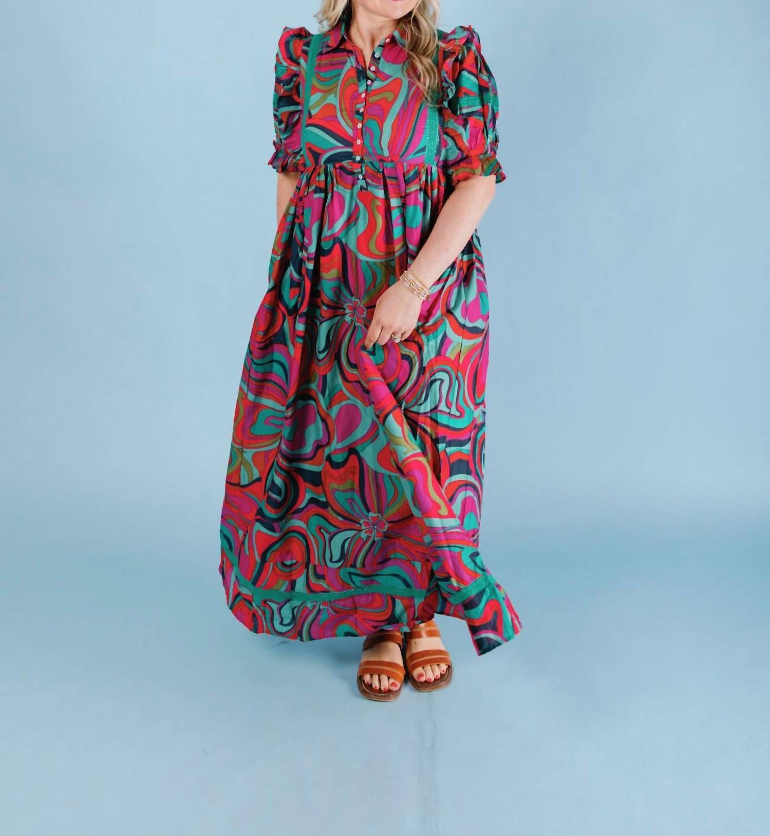 Karlie Jewel Bloom Maxi Dress in multi - women's dress - alternate view