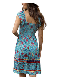 Grace And Lace - Border Print Smocked Dress