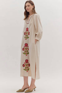 Entro - Dahlia Embroidered Midi Dress