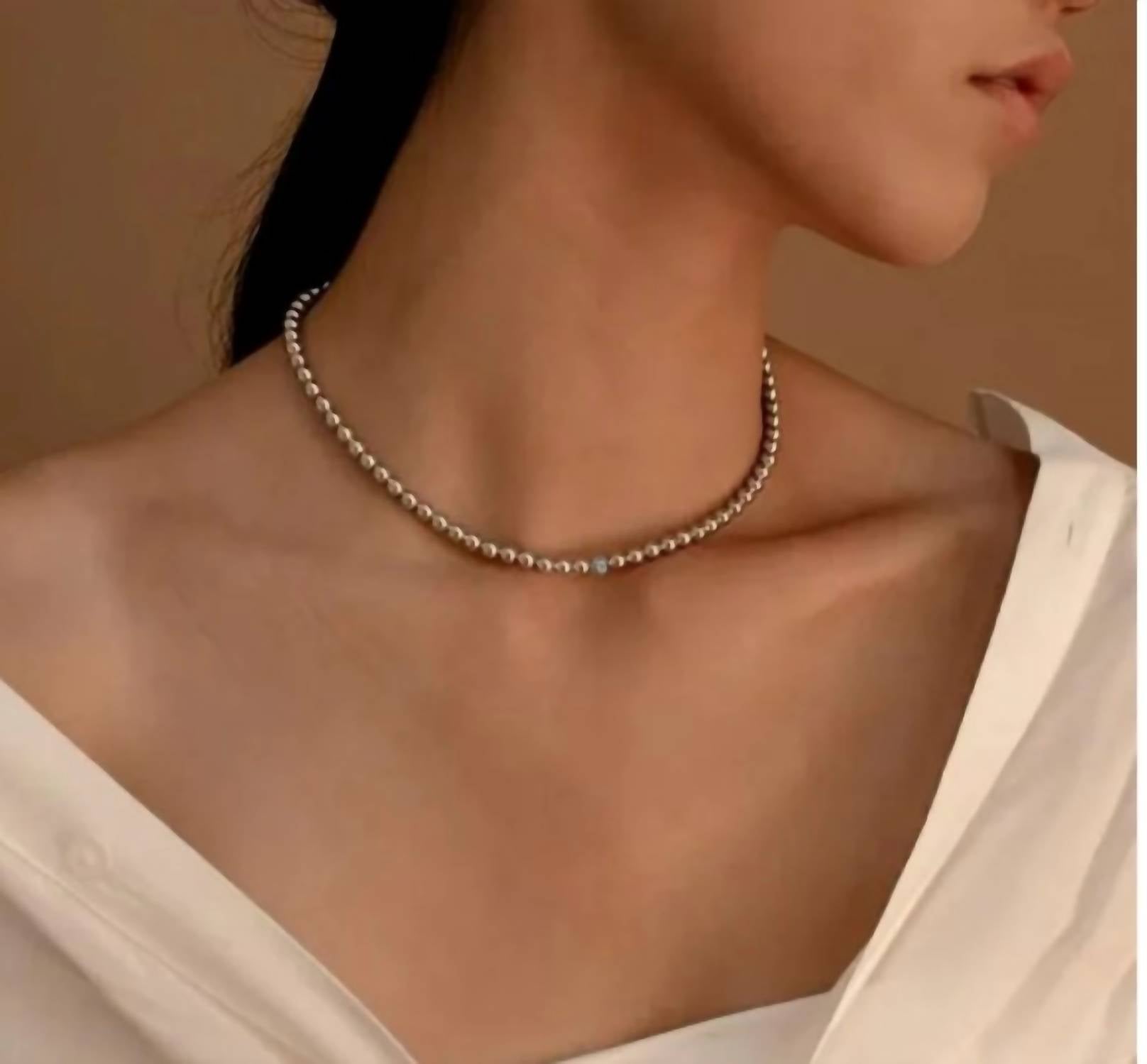 Katie Rae Collection - Women's Diamond Bead Choker