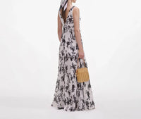 Self-Portrait - Floral Print Chiffon Maxi Dress