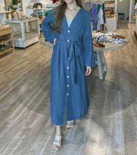 Phie Collective - Brushed Button Front Maxi Dress