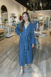 Phie Collective - Brushed Button Front Maxi Dress