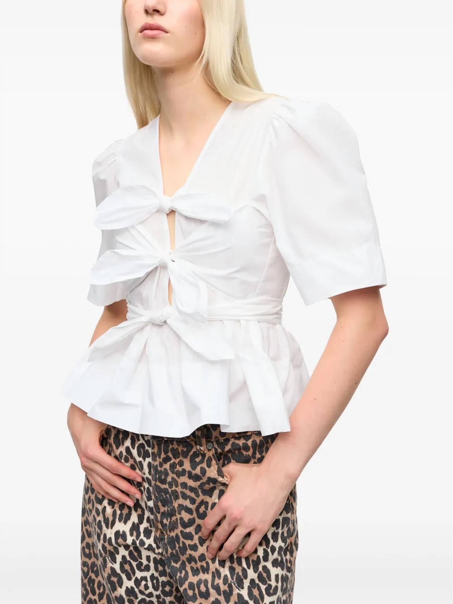Ganni - Tie Strap Blouse