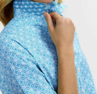 Foxcroft - Margie Geo Lattice 3/4 Sleeve Shirt
