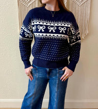 Blu Pepper - Belle Bow and Heart Sweater