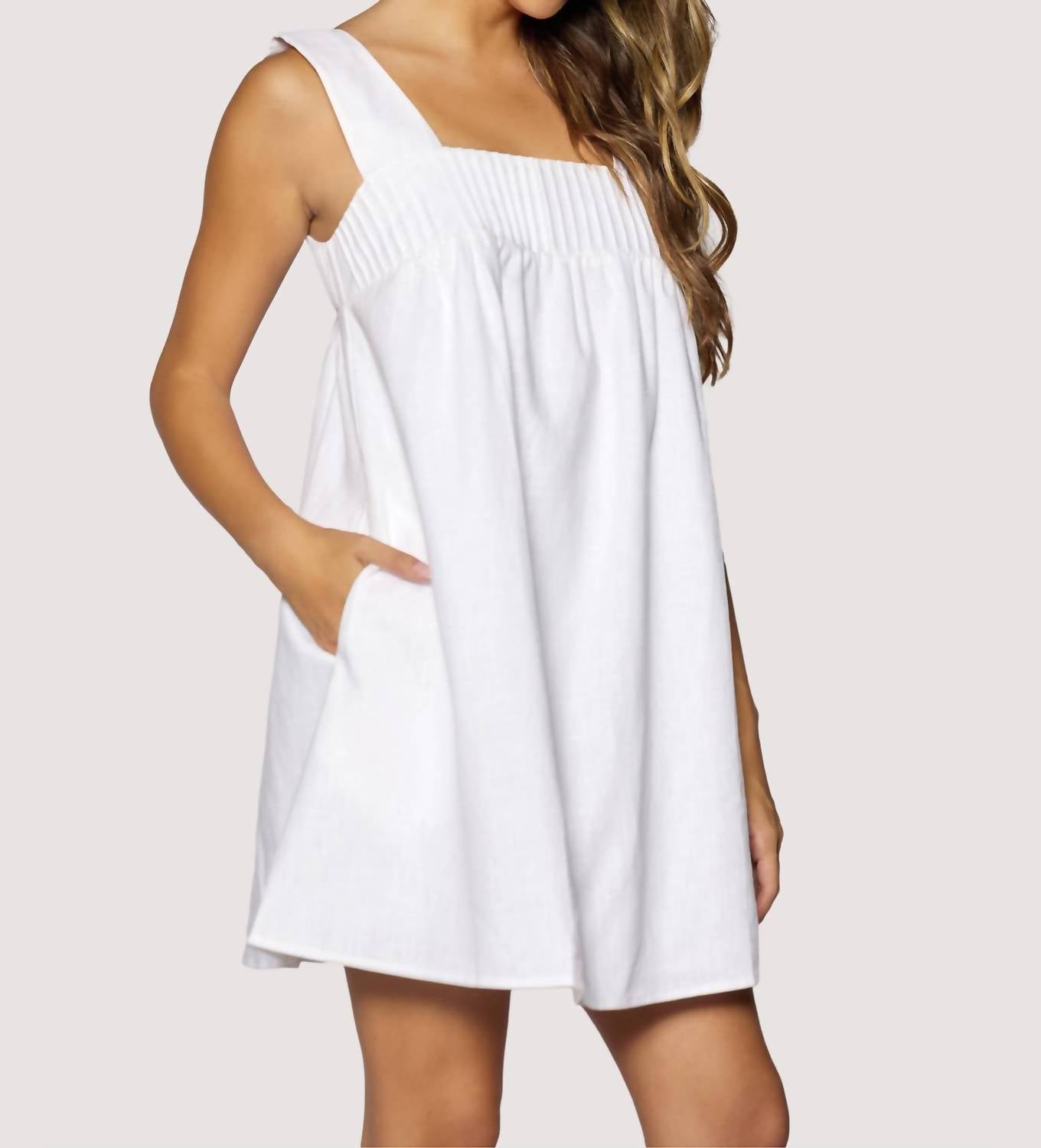 LOST + WANDER Cabrera Mist Mini Dress in white - women's dress - view 4