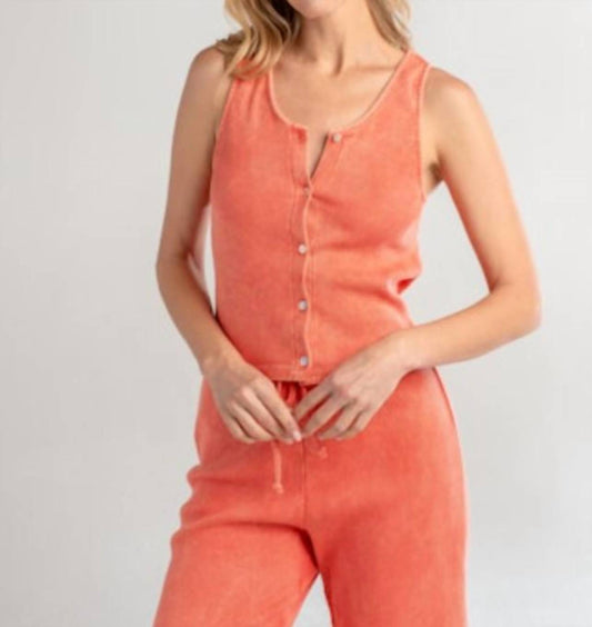 Red Haute - Women's Button Vest