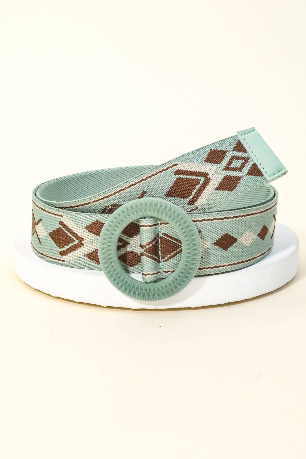 Anarchy Street - Women's Round Woven Buckle Boho Belt