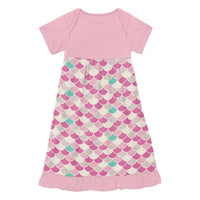 Kickee - Girls' Short Sleeve One Piece Dress Romper