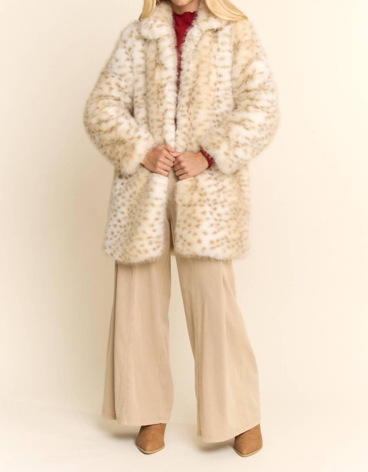 Davi & Dani - TRICOLOR FAUX FUR COAT