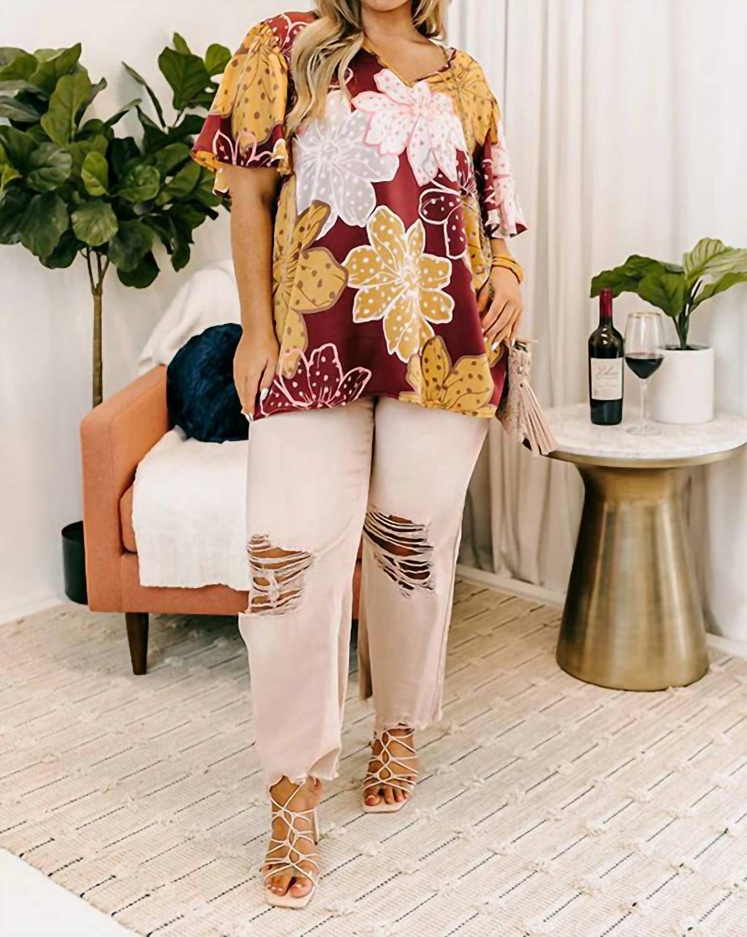 Entro - Island Twist Shift Top - Plus
