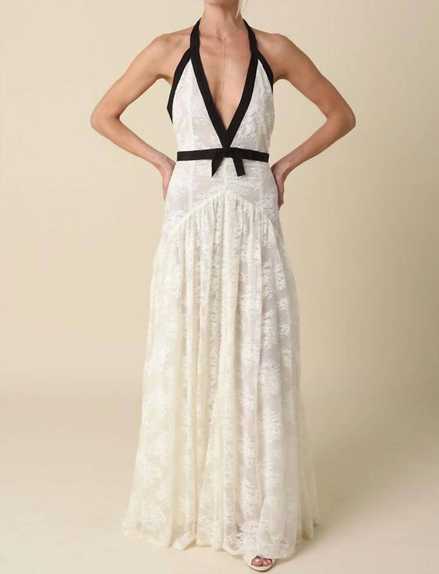 OLIVACEOUS Olivia Lace Maxi Dress in white - women's dress - view 4