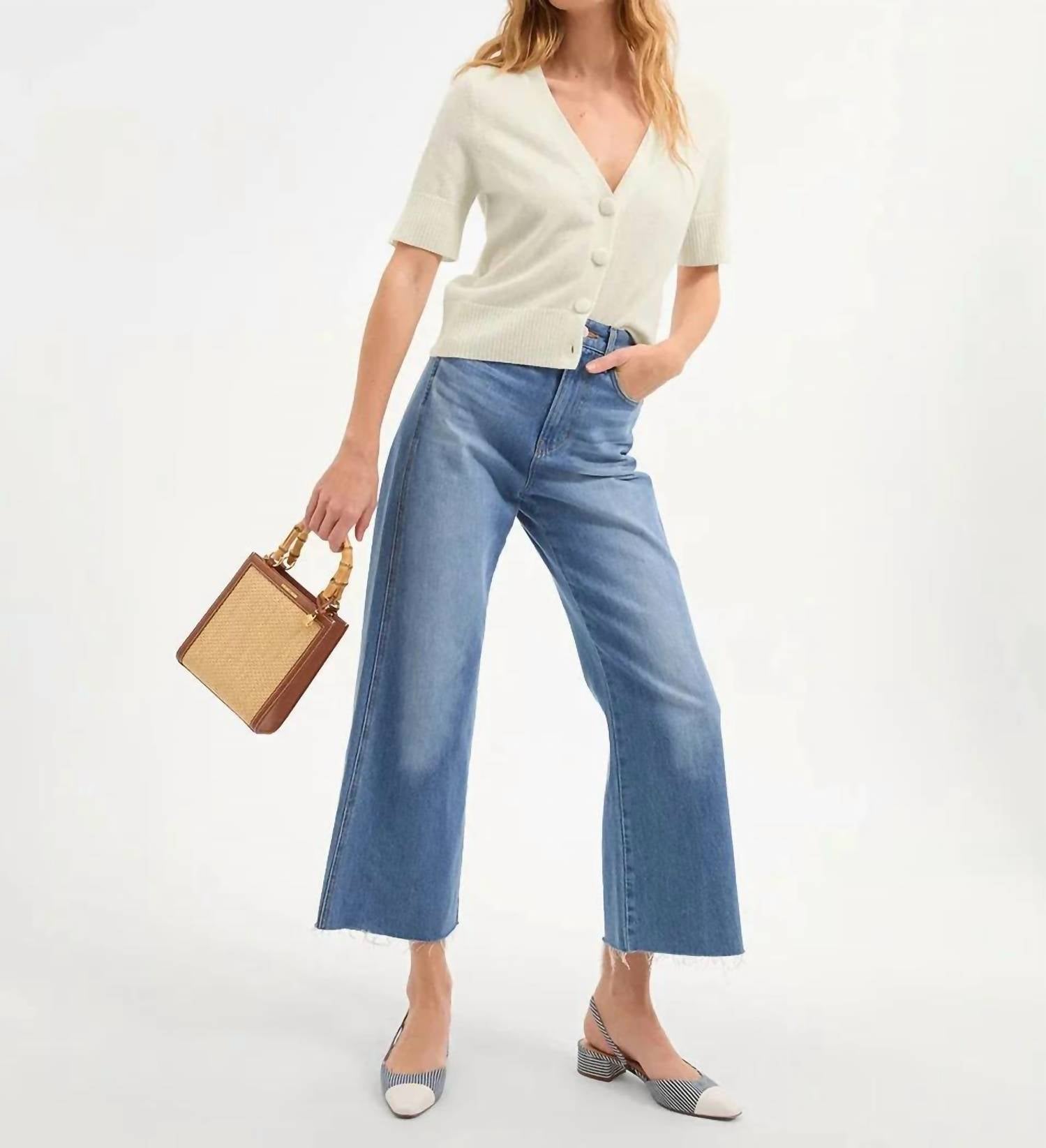 Veronica Beard - Short Sleeve Solene Cashmere Sweater