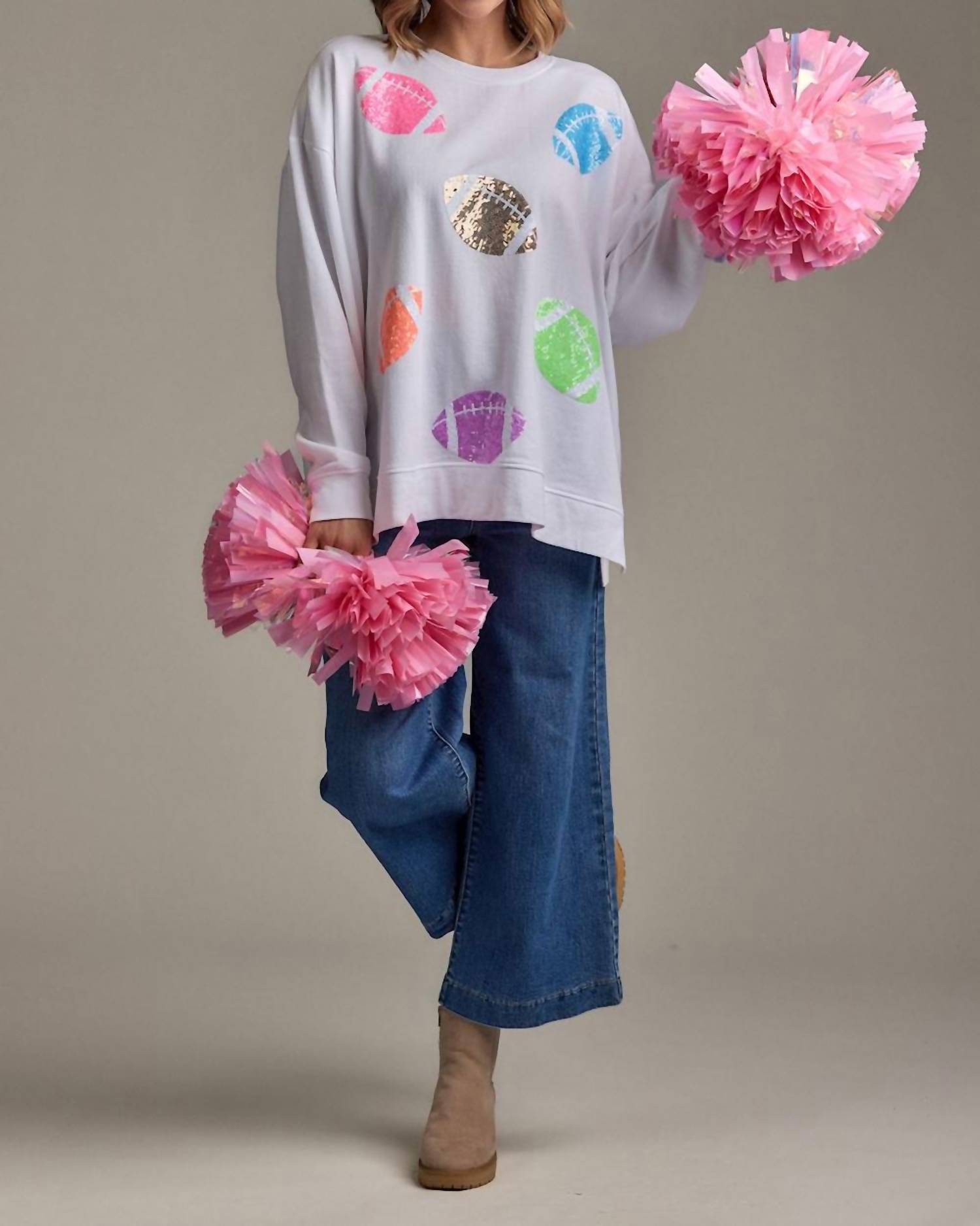 Mudpie - Game Day Sparkle Sweatshirt