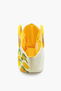 America & Beyond - Make Lemonade Tote With Wicker Handles