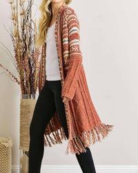 Adora - Maya Fringe Hem Aztec Cardigan