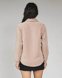7Diamonds Rev Relaxed Fit Perfect Blouse in modern taupe - women's shirt - view 4