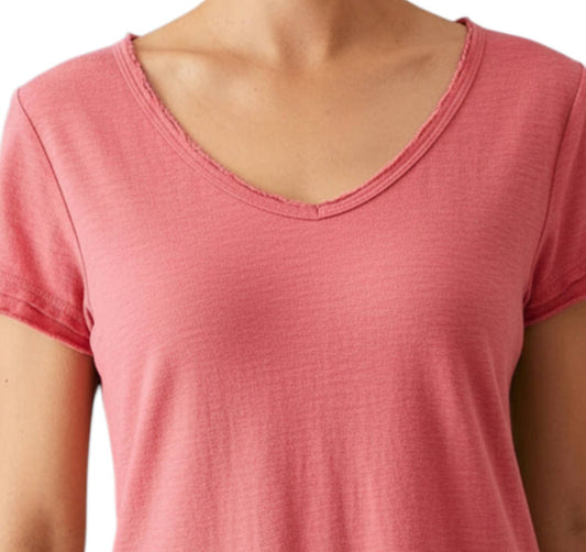 Cut Loose - Raw Edge V-Neck Tee