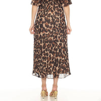 Joseph Ribkoff - Animal Print Chiffon Midi Fit & Flare Dress