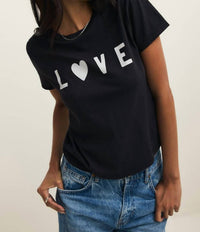 Z Supply Adore Tourist Tee in black sand - women's t-shirt - view 5