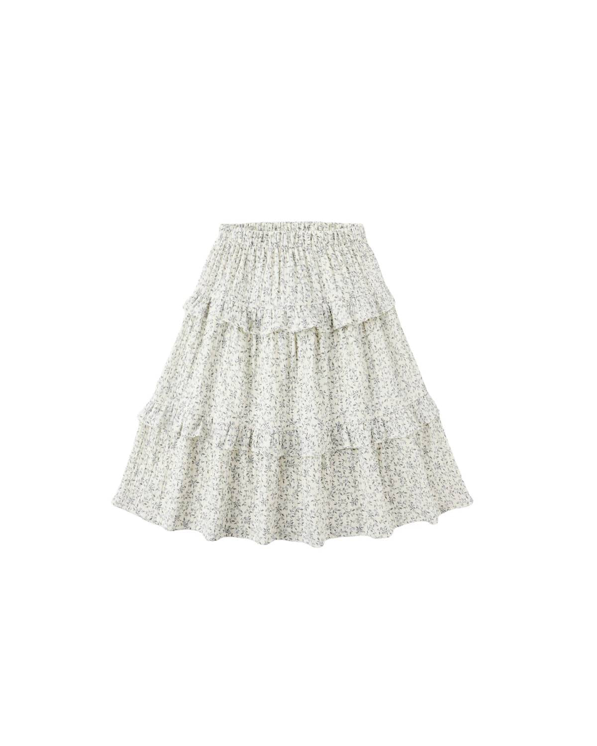 Rylee + Cru - Girl's Vines Ruffled Midi Skirt