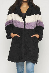 Love Tree - Sherpa Zipper Color Block
