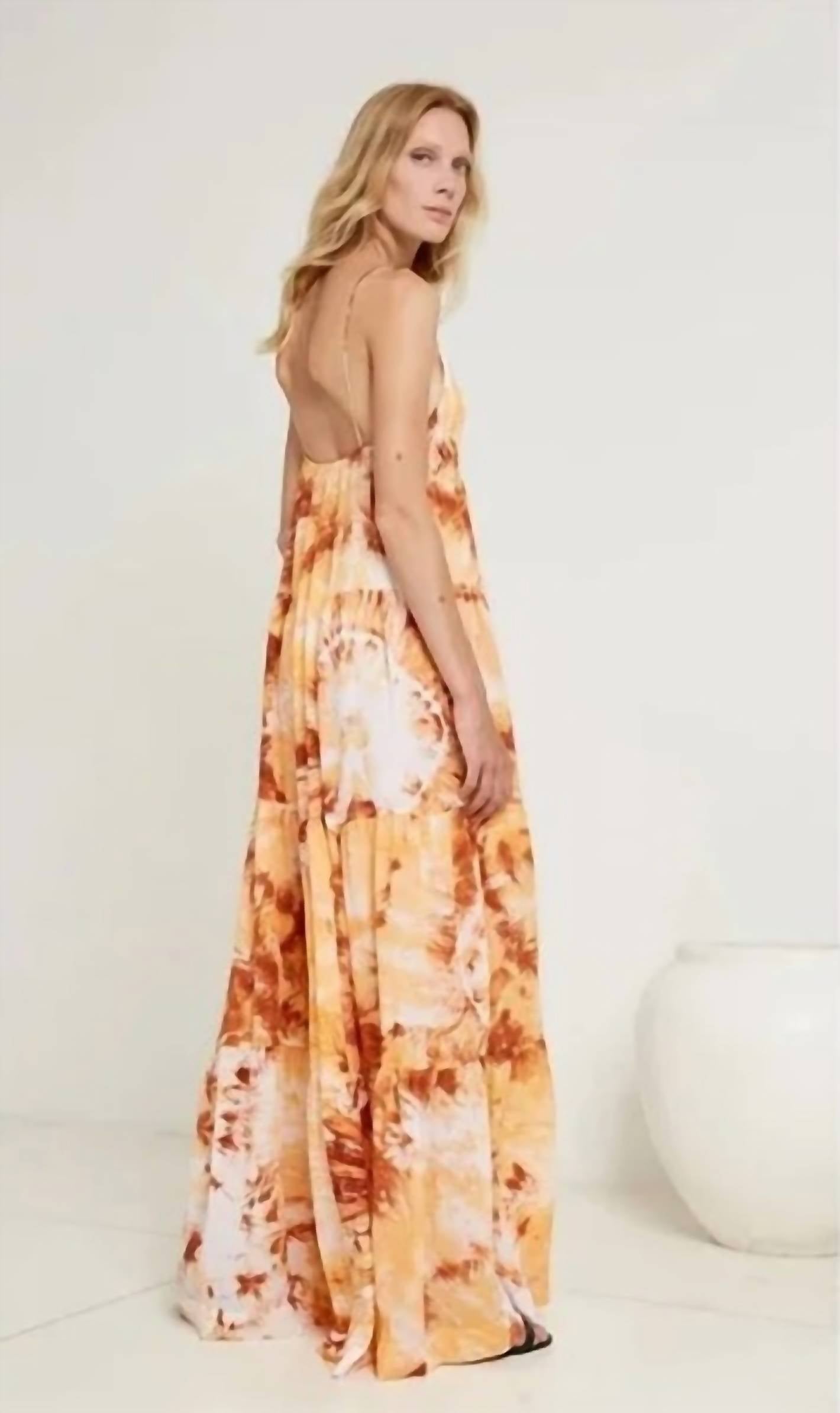 S/W/F - SHIRRED MAXI DRESS