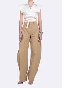Nonchalant Label - Terry Sleeveless Wrap Crop Top