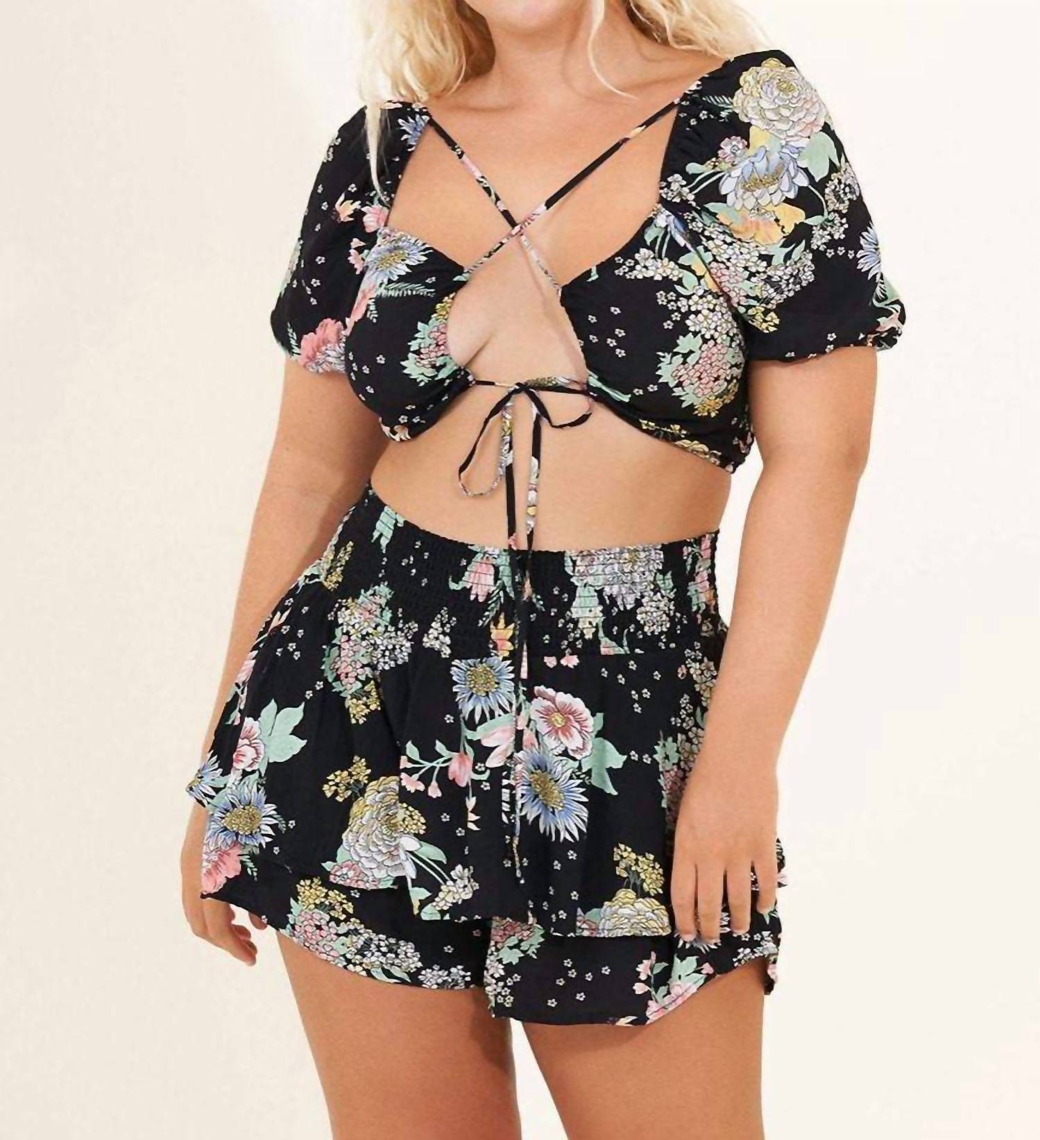 Maaji - Floral Bouquet Riley Crop Top