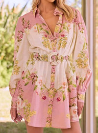 Hemant & Nandita - Short Shirt Dress With Belt