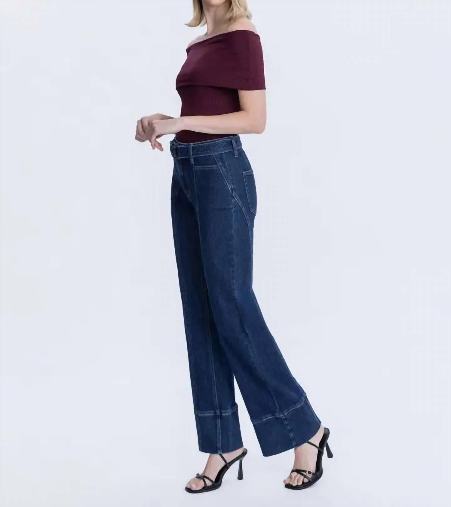 Flying Monkey - Jubilant Super High Rise Belt Strap Vintage Flare Jeans
