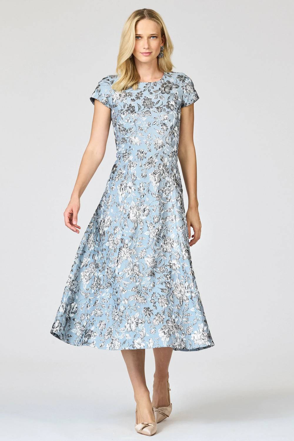 Sachin & Babi - Jackie Metallic Pleated Dress