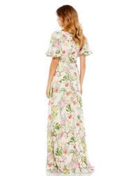 Mac Duggal - Flutter Sleeve Gown