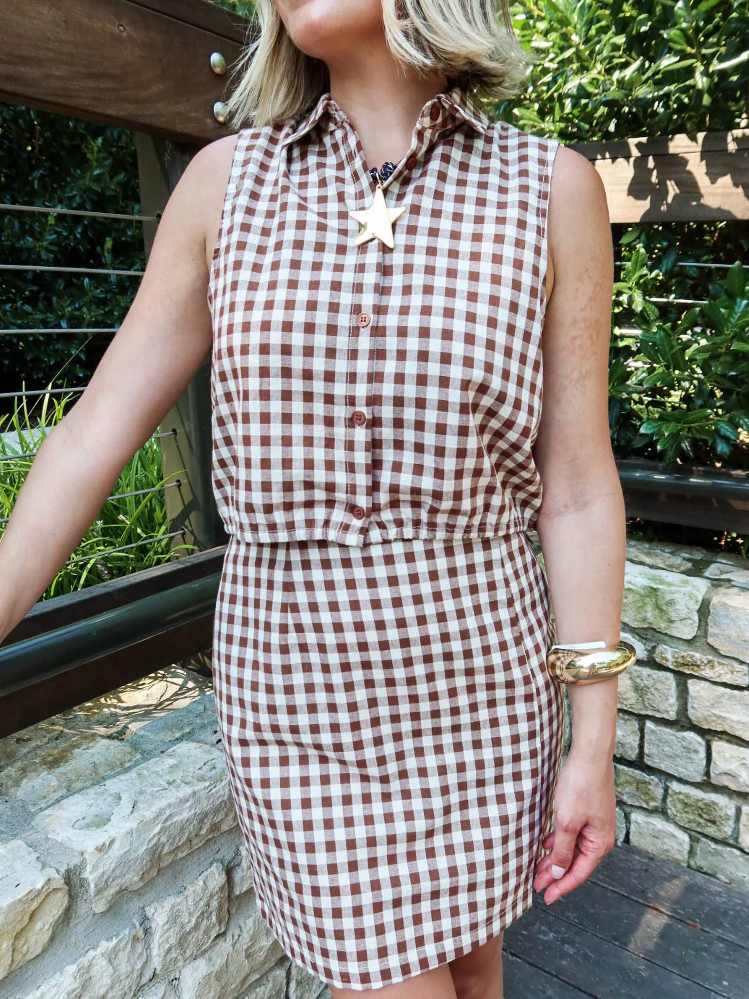 Sadie & Sage - Mustang Gingham Top