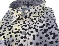 Eight X - Men's Button Down Shirt With Dot Flocking