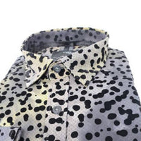 Eight X - Men's Button Down Shirt With Dot Flocking