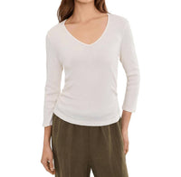 Michael Stars - Sylvie V-neck Shirred Sides Tee