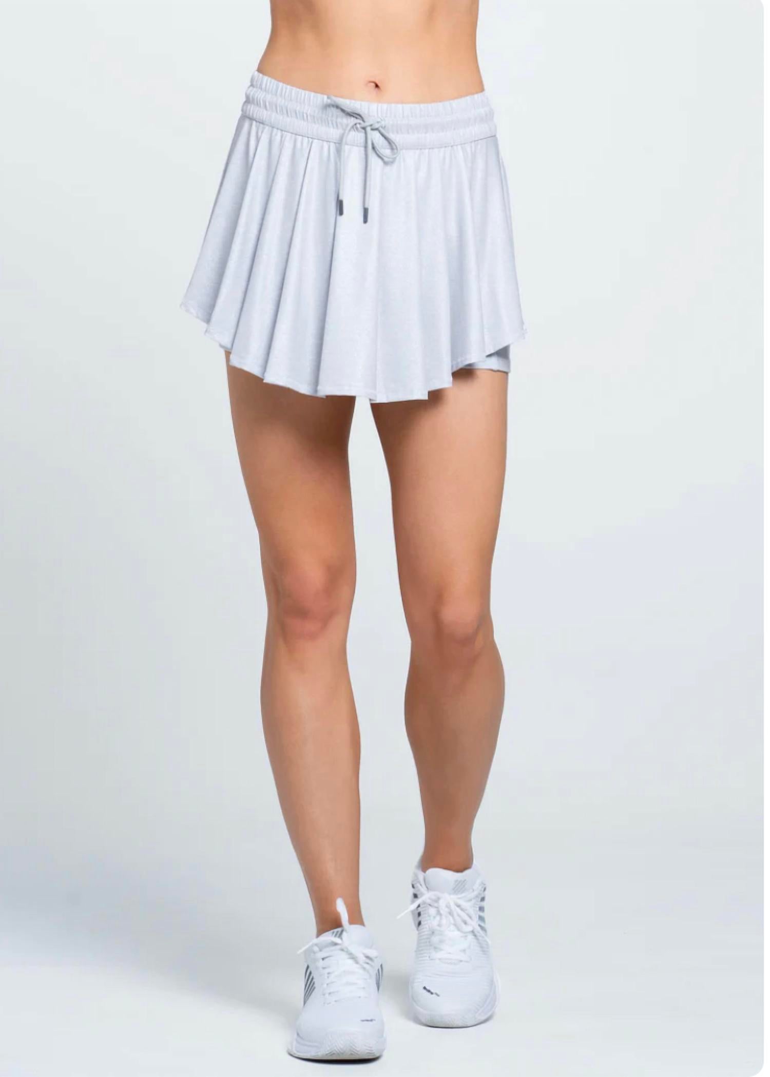 Lucky in Love High Waist All That Shimmer Skirt in love high waist all that shimmer skirt in heather gray - women's skirt