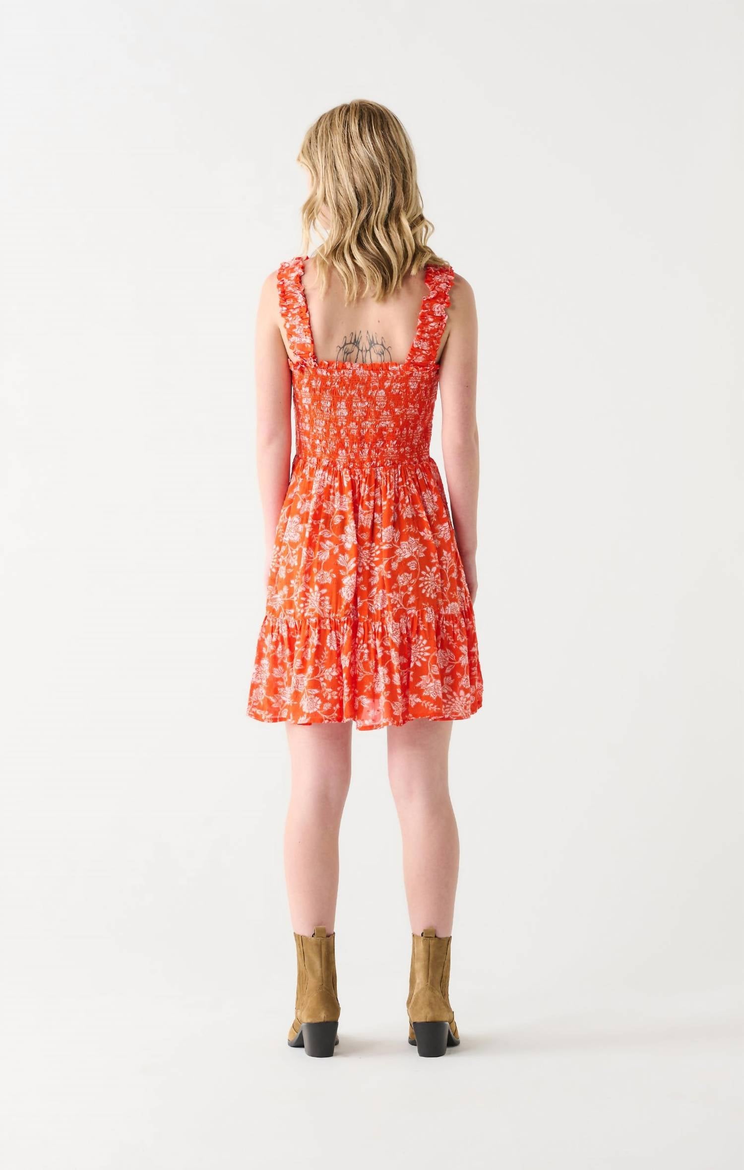 Dex - SMOCKED MINI DRESS