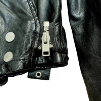 MAURITIUS Genuine Leather Biker Jacket in black - women's jacket - view 6