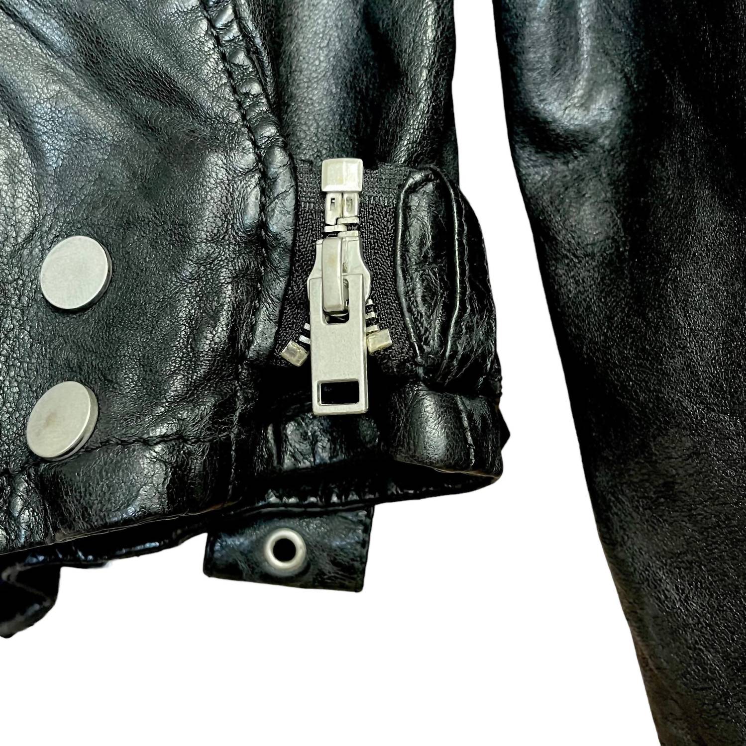 MAURITIUS Genuine Leather Biker Jacket in black - women's jacket - view 6