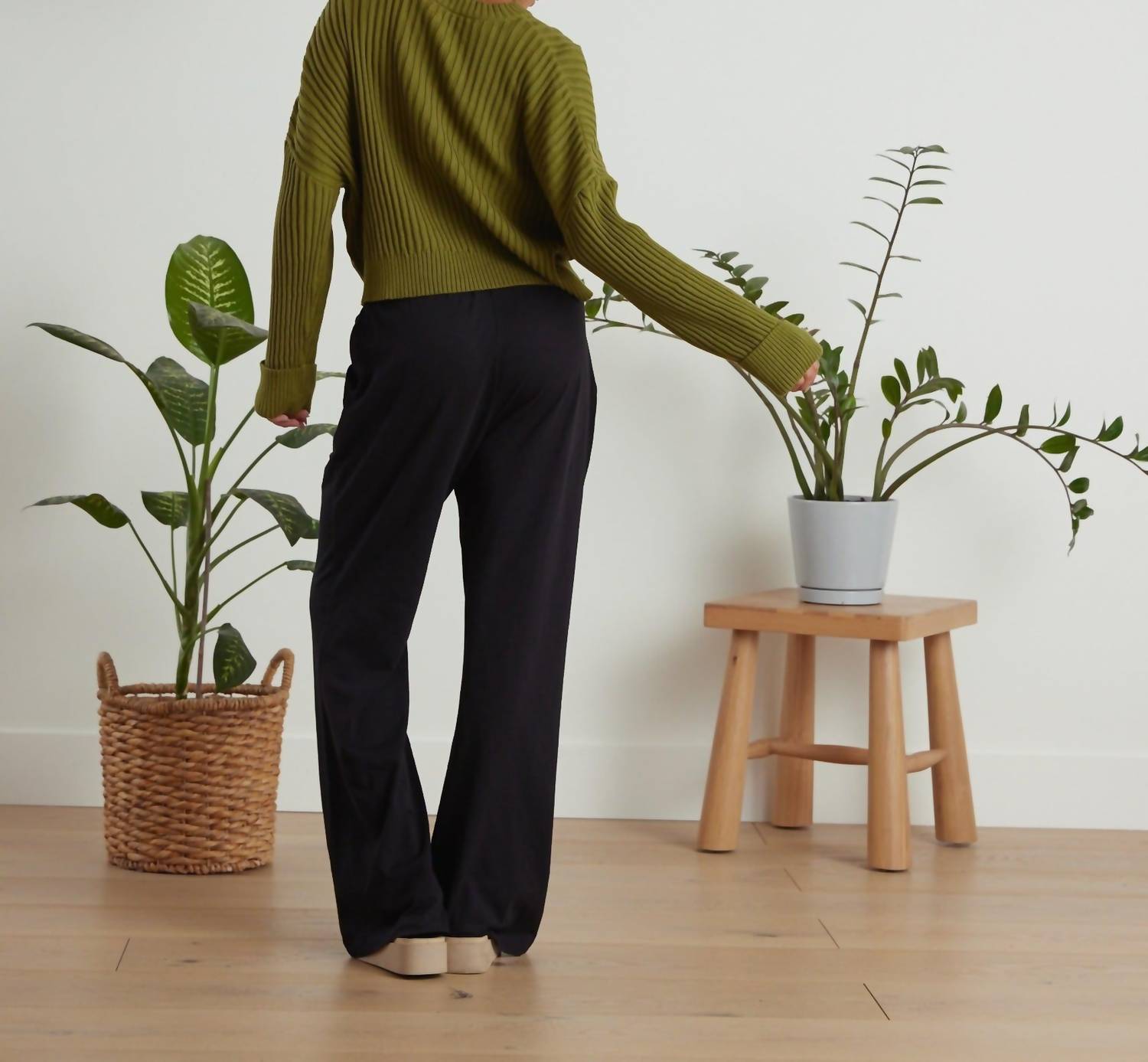Known Supply - Dolman Sleeve Ribbed Sweater