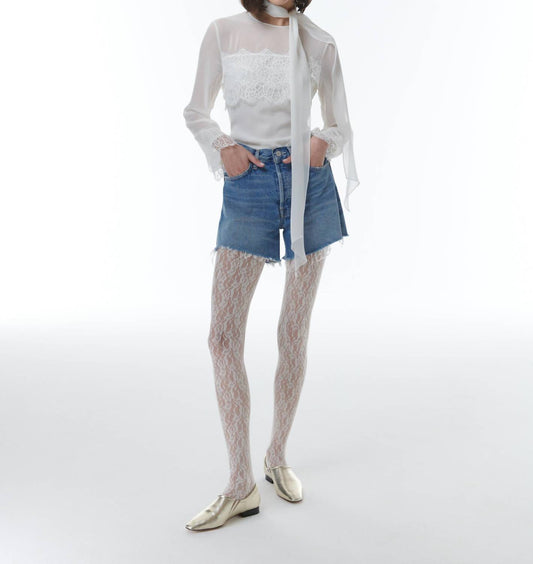 Theo The Label - Nyx High-waist Denim Shorts