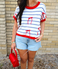 Anniewear - Bailey Bow Knit Top