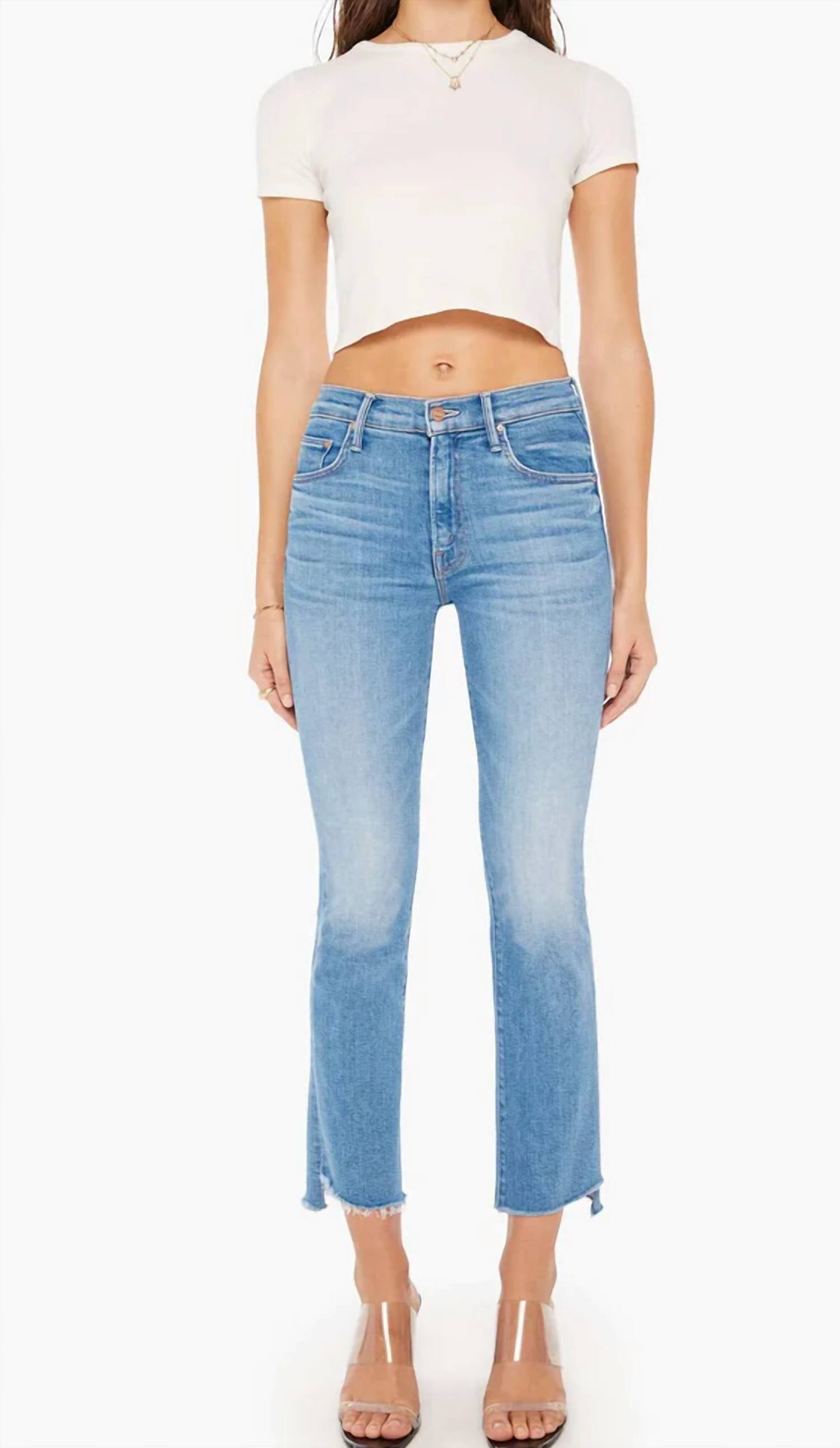 Mother - Insider Crop Step Fray Jean