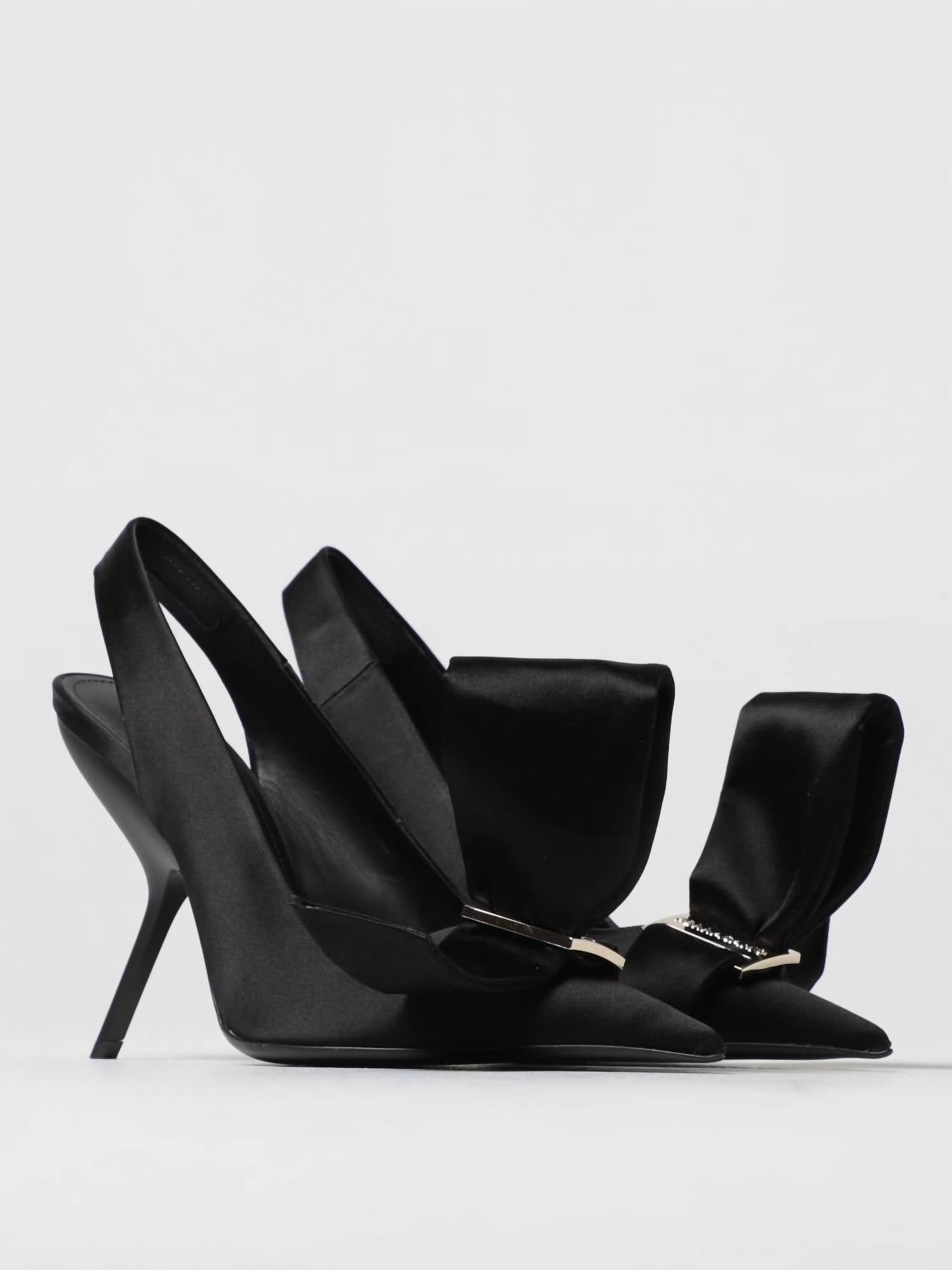 Salvatore Ferragamo - Women's Erica Slingbacks Satin With Asymmetric Bow Pump